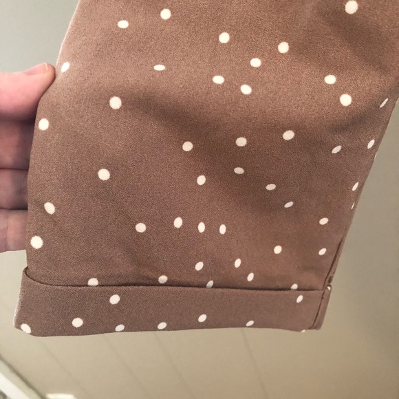 Mauve polka dotted skinny leg trousers from Torrid size 4 - Picture 4 of 5